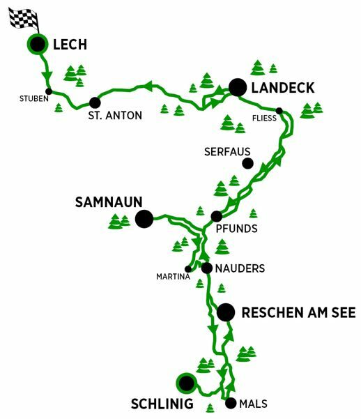 Strecke 2023 der arlberg classic car rally lech z rs